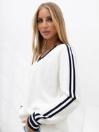 Selene - Maglione Lungo da Donna in Viscosa con Scollo a V
