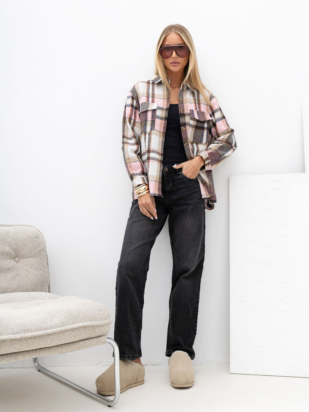 Serena - Sovraccamicia Oversize da Donna in Flanella