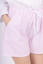 Pantaloncini rigati in cotone