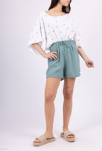 Pantaloncini in garza di cotone