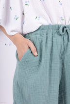 Pantaloncini in garza di cotone