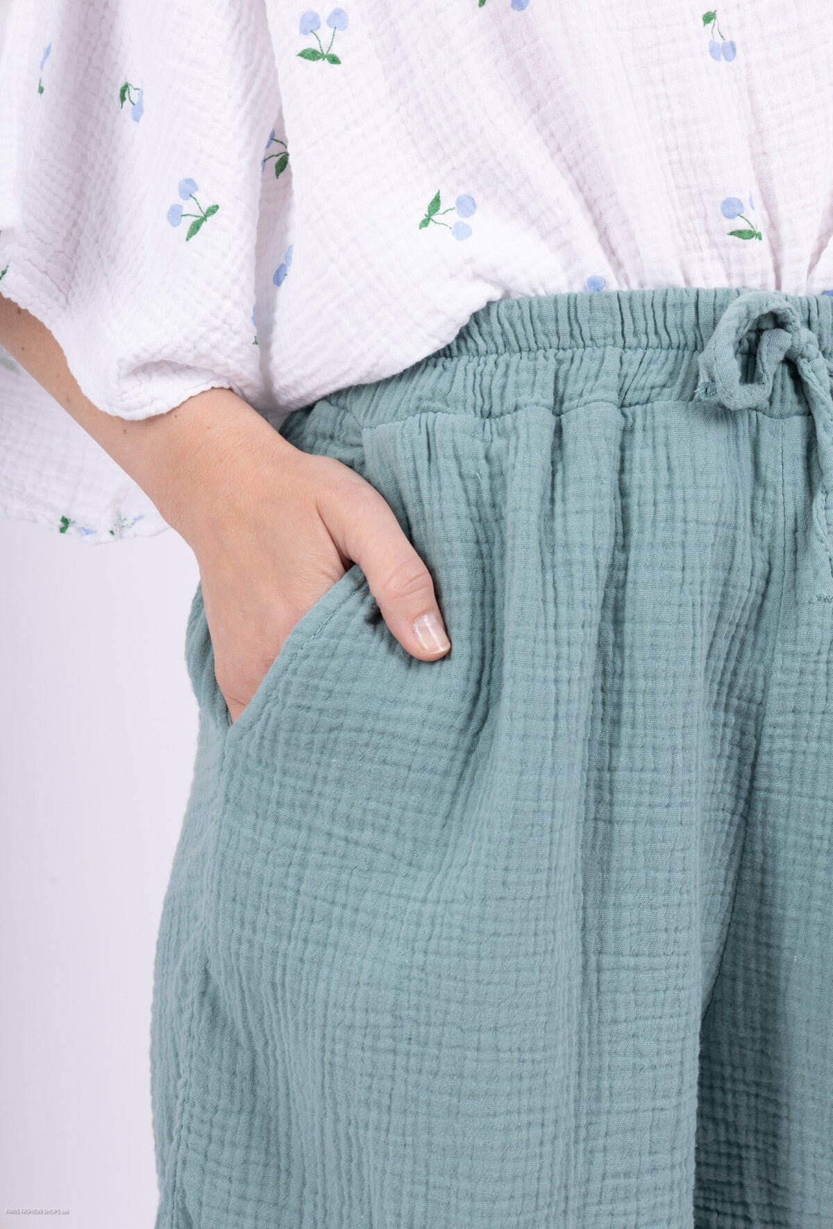 Pantaloncini in garza di cotone
