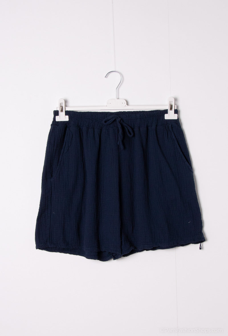 Pantaloncini in garza di cotone