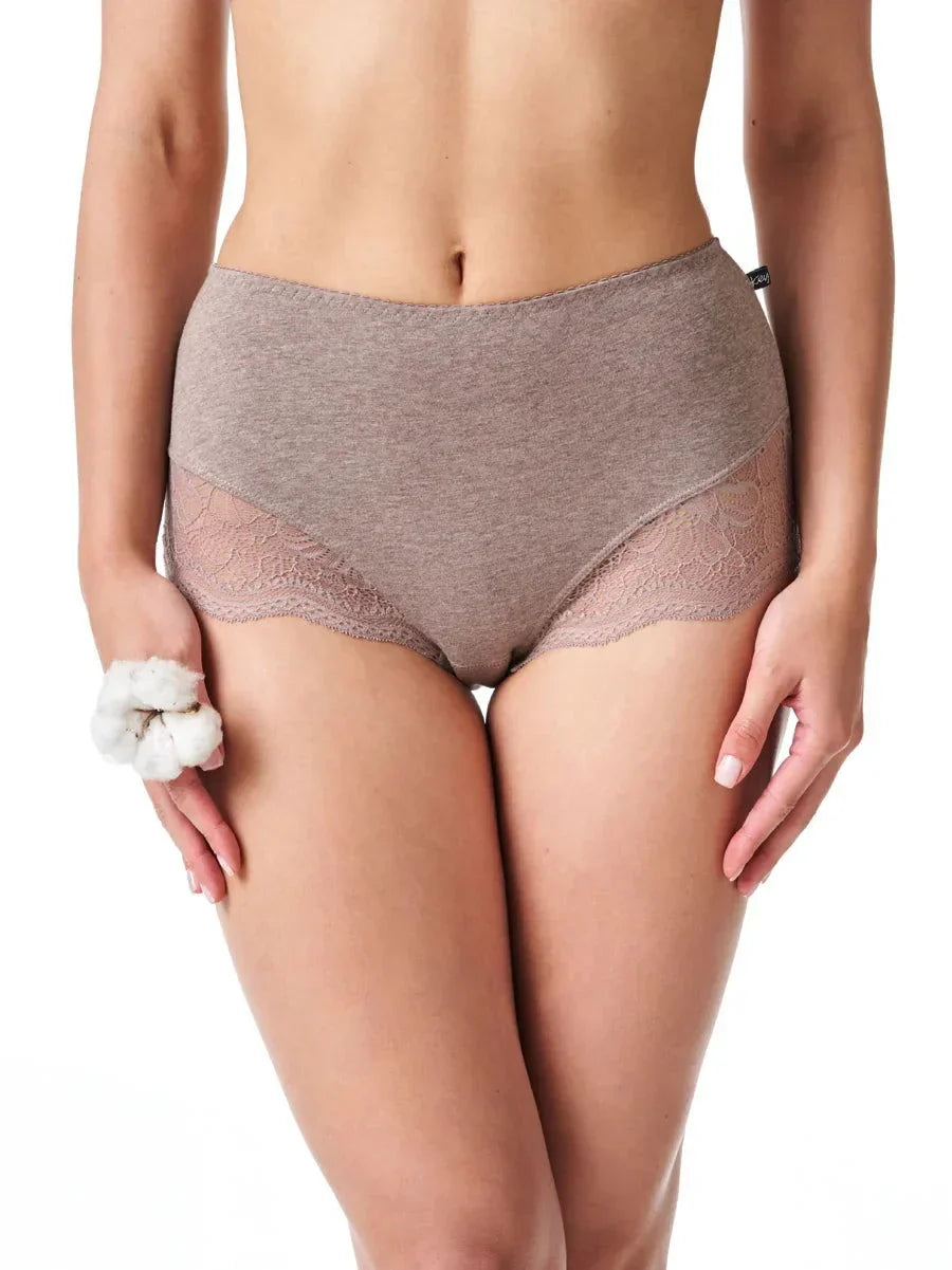 Slip da donna a vita alta in cotone elasticizzato | pack
