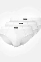 Bianco / M Slip da uomo in 100% cotone - Pack 3 pezzi