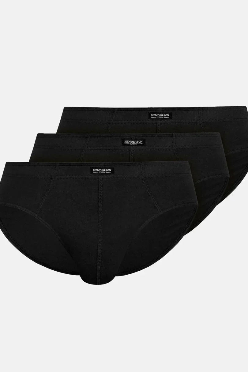 Nero / M Slip da uomo in 100% cotone - Pack 3 pezzi
