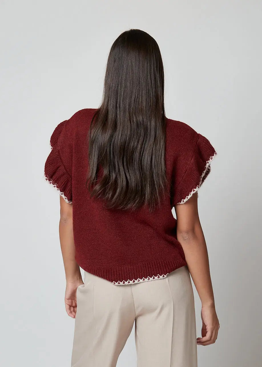 Smanicato in maglia con profili - 28U6567