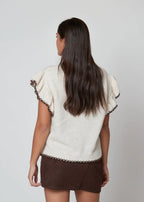 Smanicato in maglia con profili - 28U6567