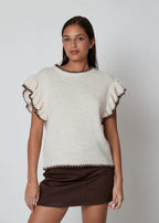 Smanicato in maglia con profili - 28U6567