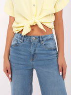 Jeans a Zampa Vita Alta in Denim Elasticizzato (Marta)