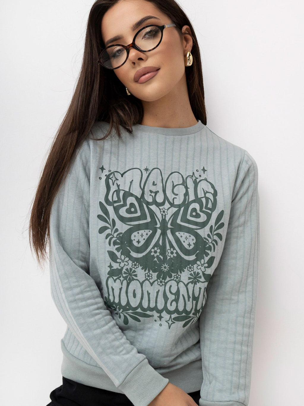 Suki - Felpa Casual da Donna Senza Cappuccio a Girocollo