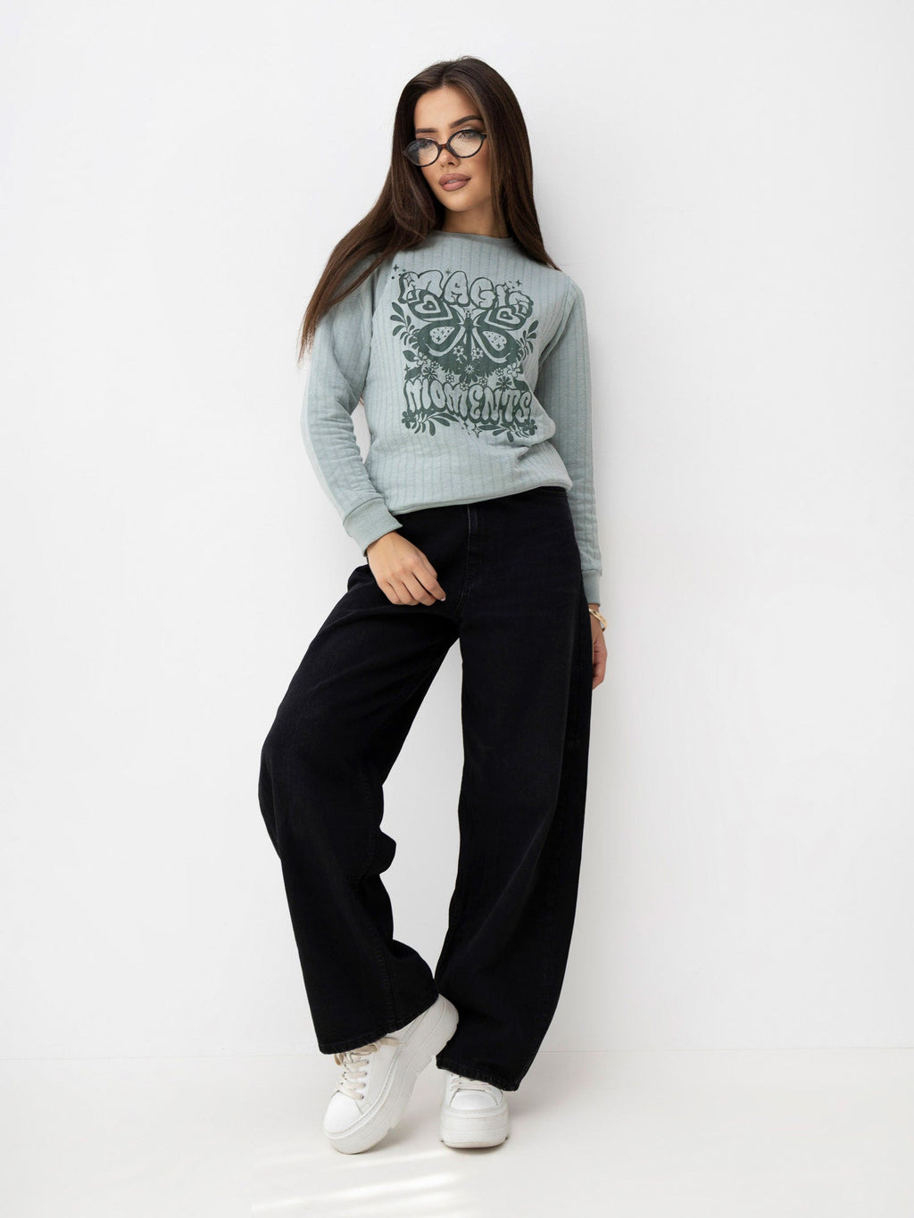 Suki - Felpa Casual da Donna Senza Cappuccio a Girocollo