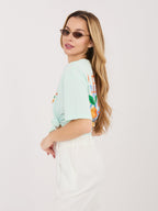 T-shirt in 100% Cotone con Stampa Grafica coloratissima