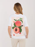 Bianco / XS T-shirt in 100% Cotone con Stampa Grafica