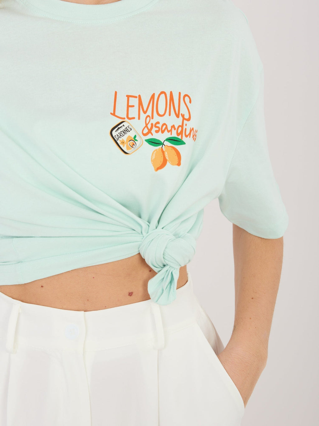 T-shirt in 100% Cotone con Stampa Grafica coloratissima