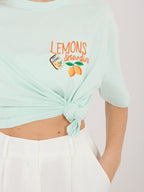T-shirt in 100% Cotone con Stampa Grafica coloratissima