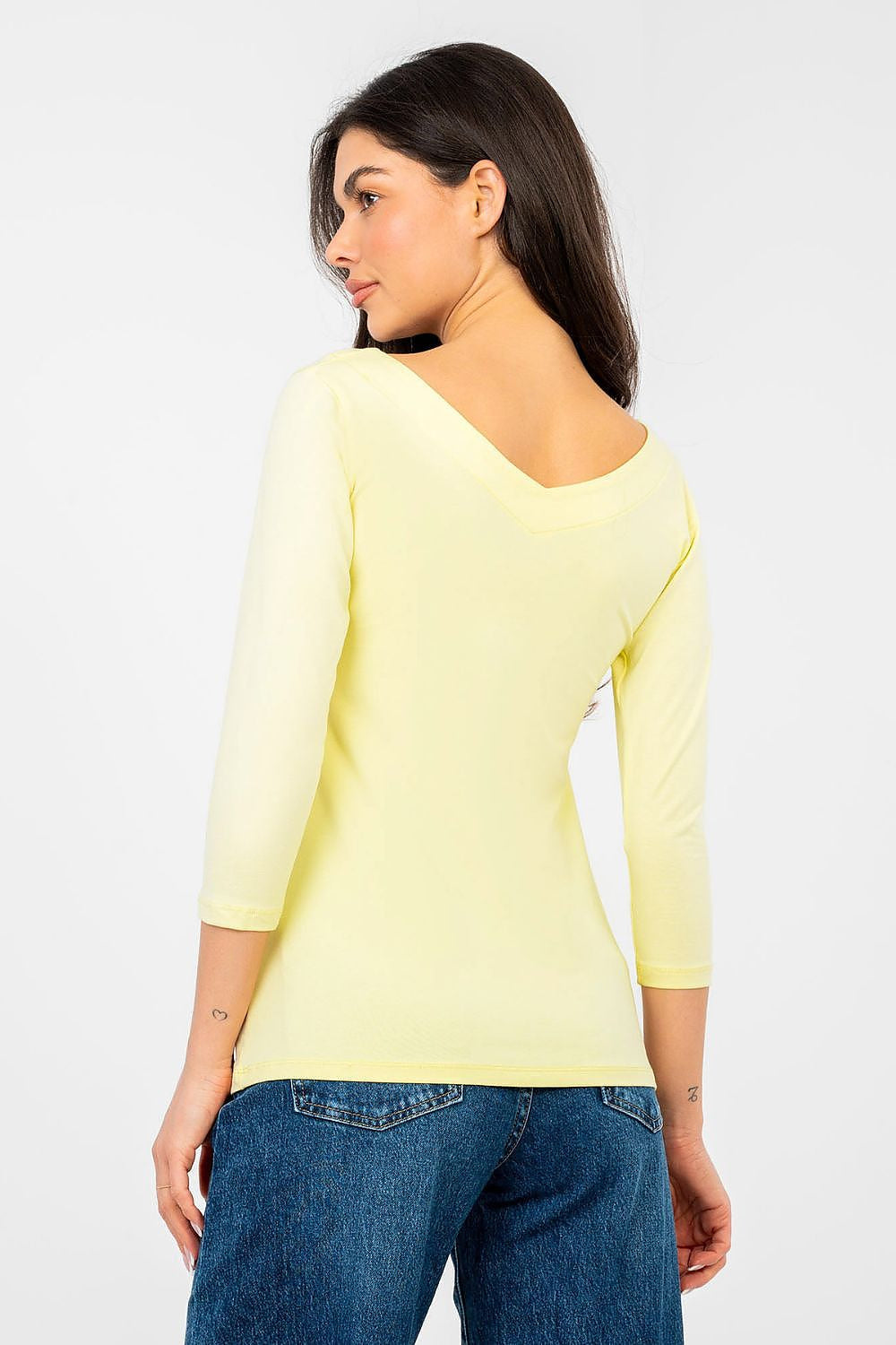 T-shirt basic dal taglio aderente in cotone elasticizzato
