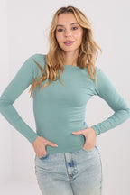 T-shirt basic a manica lunga scollo barca - 224683