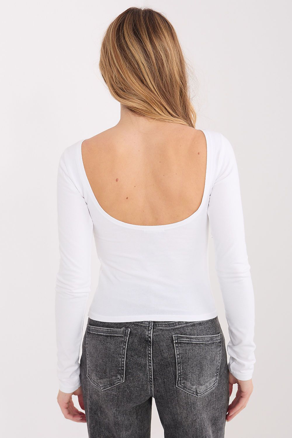 T-shirt basic a manica lunga scollo barca - 224683