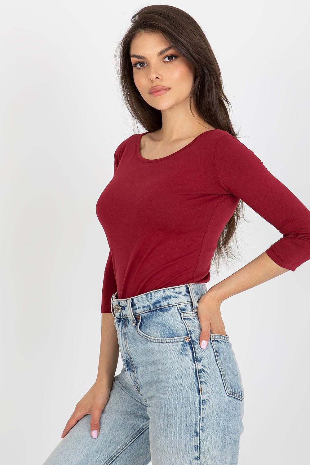 T-shirt in cotone manica 3/4 - 162856