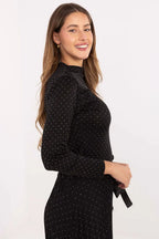 T-shirt da donna con collo alto e maniche lunghe - 219369