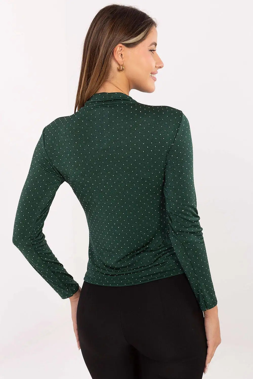 T-shirt da donna con collo alto e maniche lunghe - 219369