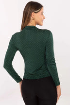 T-shirt da donna con collo alto e maniche lunghe - 219369