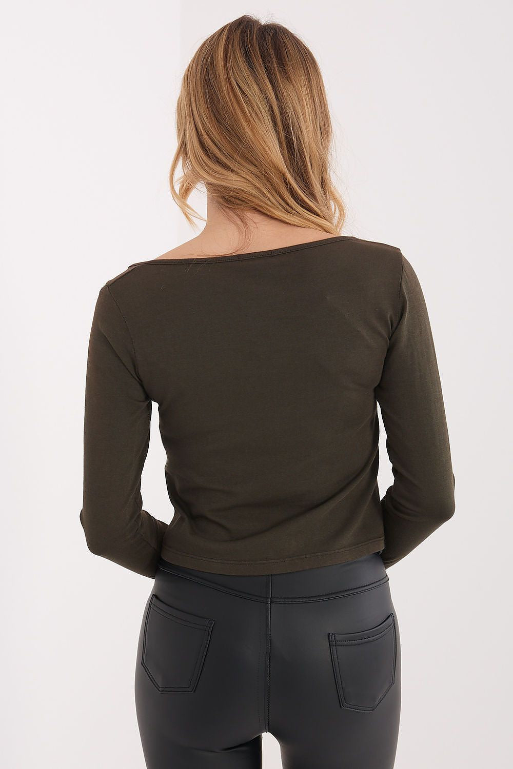 T-shirt donna 100% cotone scollo quadro - 224674