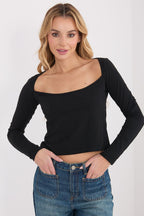 T-shirt donna 100% cotone scollo quadro - 224674