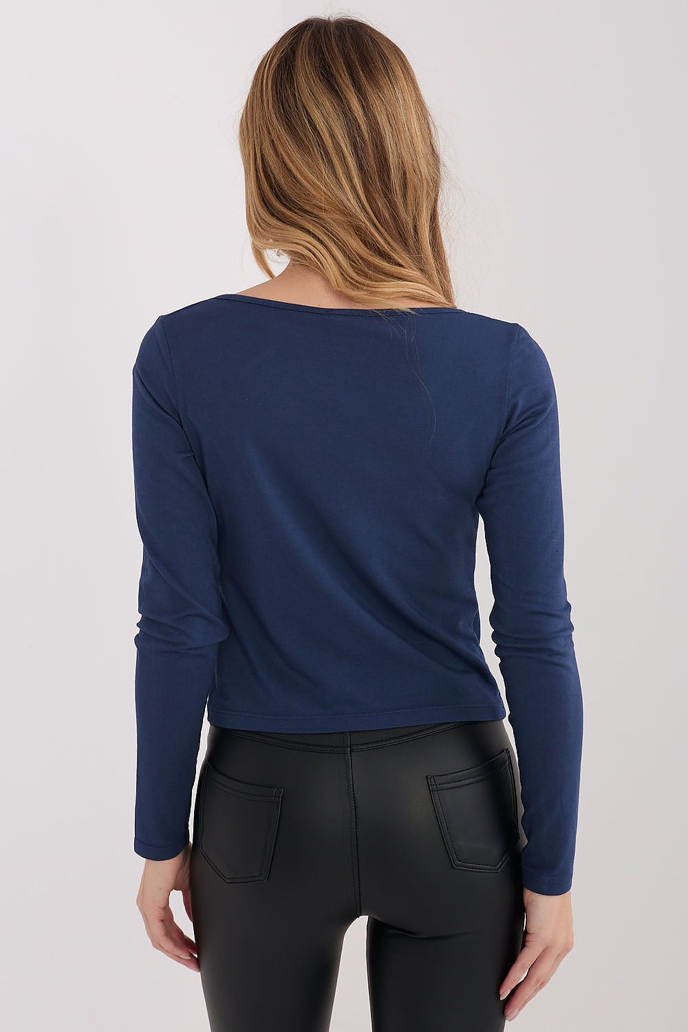 T-shirt donna 100% cotone scollo quadro - 224674