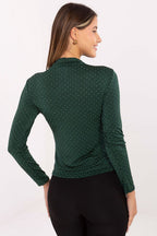 T-shirt da donna con collo alto e maniche lunghe - 219369