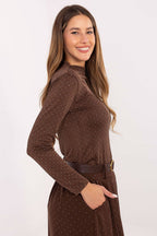 T-shirt da donna con collo alto e maniche lunghe - 219369