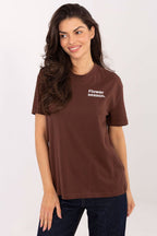 Marrone / XS T-shirt da donna in cotone - 221940