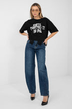 T-shirt donna in cotone elasticizzato - 223735