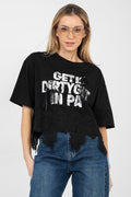 T-shirt donna in cotone elasticizzato - 223735