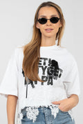 T-shirt donna in cotone elasticizzato - 223735