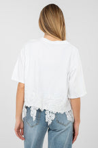T-shirt donna in cotone elasticizzato - 223735
