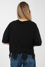 T-shirt da donna in cotone elasticizzato - 223737