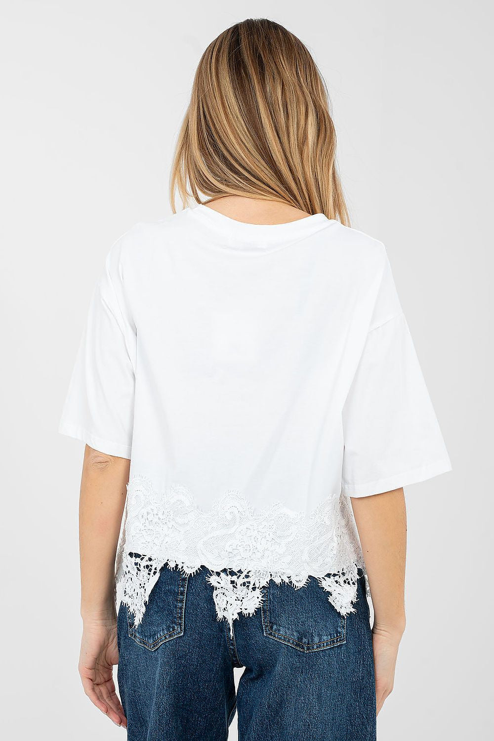 T-shirt da donna in cotone elasticizzato - 223737