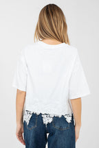 T-shirt da donna in cotone elasticizzato - 223737