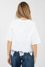 T-shirt da donna in cotone elasticizzato - 223737