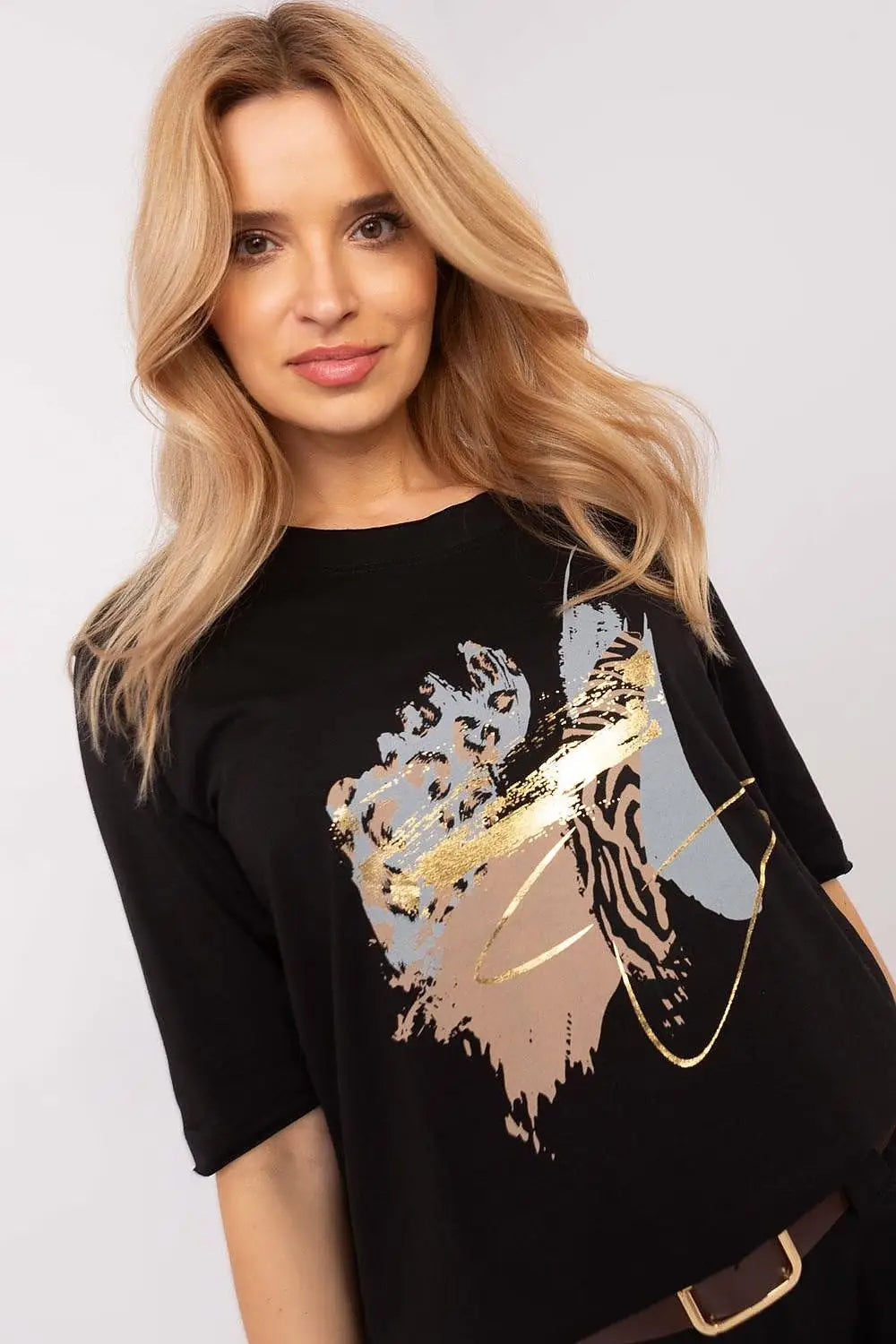 T-shirt donna in cotone elasticizzato - 208570