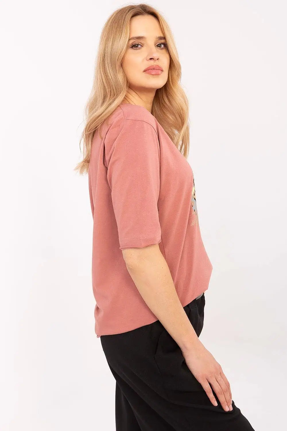 T-shirt donna in cotone elasticizzato - 208570