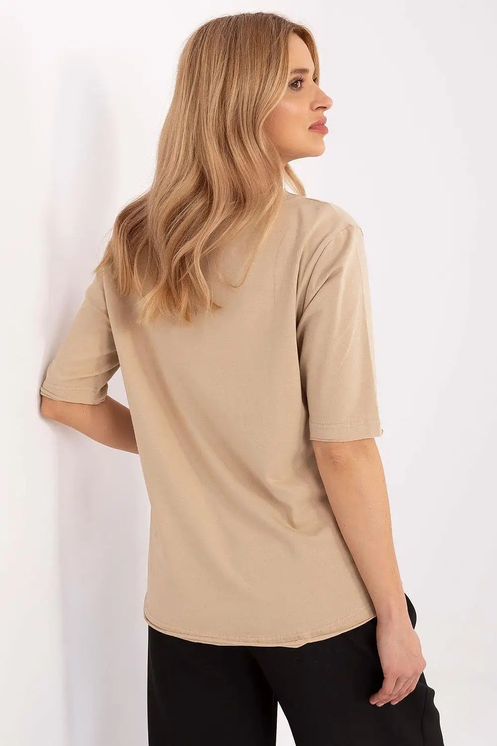 T-shirt donna in cotone elasticizzato - 208570