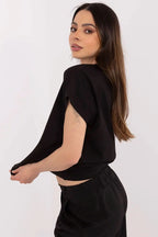 T-shirt donna in cotone elasticizzato - 213101