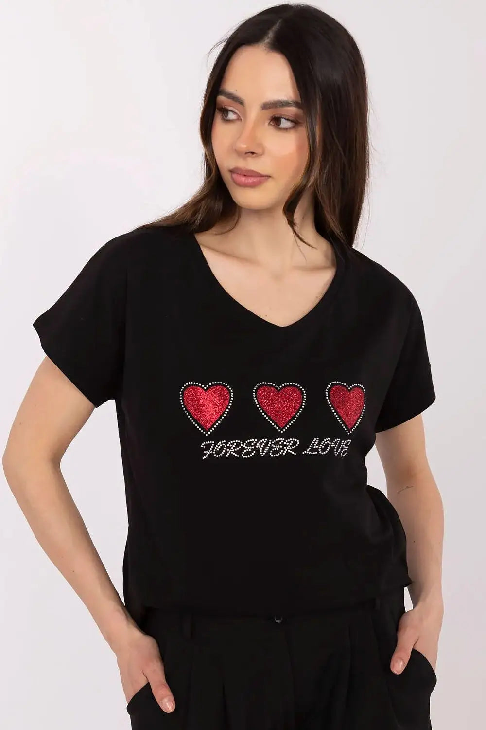 T-shirt donna in cotone elasticizzato - 213101