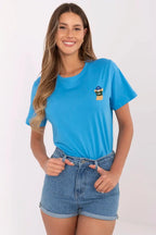 T-shirt donna in cotone elasticizzato - 213110