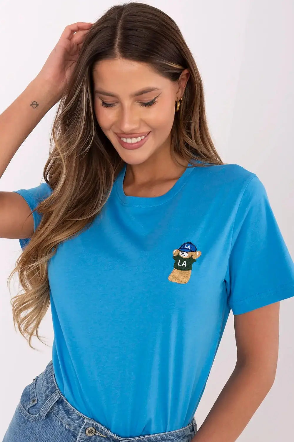 T-shirt donna in cotone elasticizzato - 213110