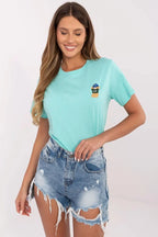 T-shirt donna in cotone elasticizzato - 213110