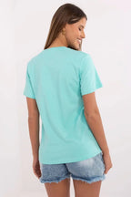 T-shirt donna in cotone elasticizzato - 213110